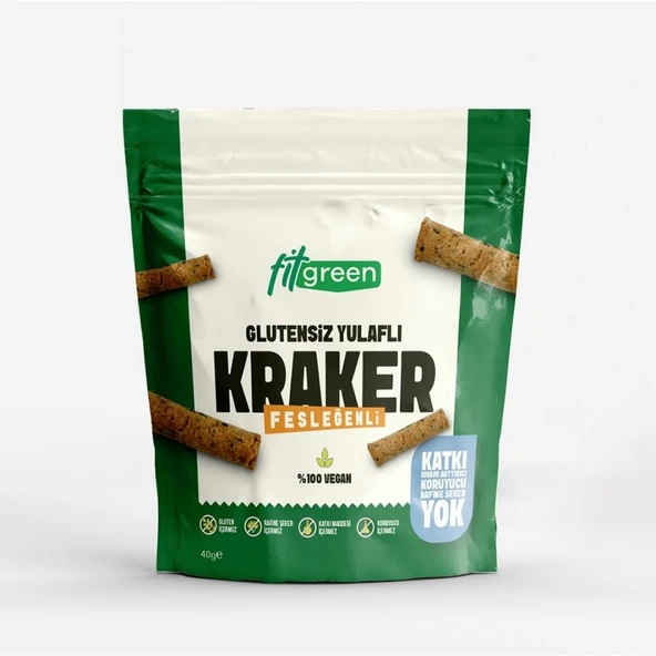 Glutensiz Yulaflı Fesleğenli Kraker Fit Green ürün görseli 1