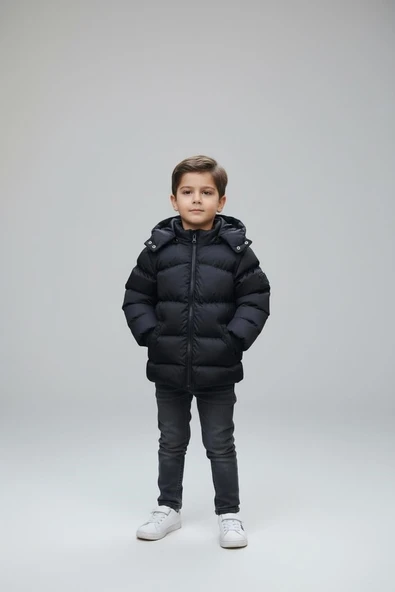 Erkek Bebek Şişme Mont 51374 - Resim 9