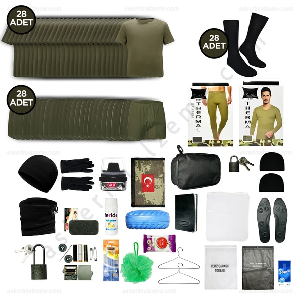 Askerimalzeme.com - 28'li Kışlık EKONOMİK Jandarma Bedelli Asker Seti - Asker Kolisi - Askeri Malzeme ürün görseli 1