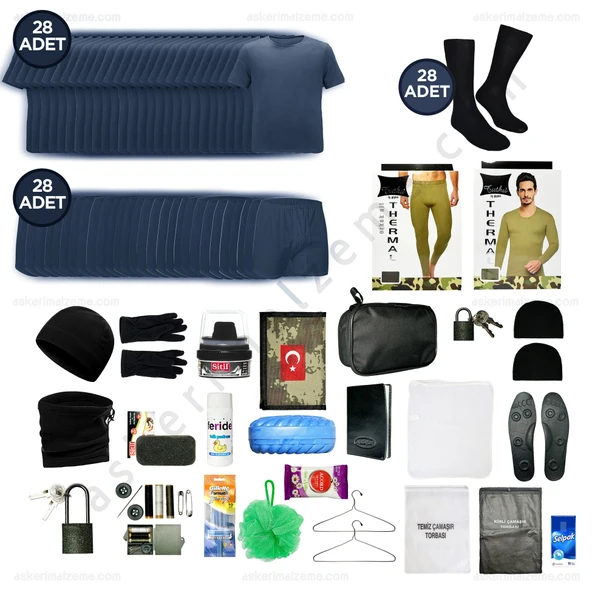 Askerimalzeme.com - 28'li Kışlık EKONOMİK Havacı Bedelli Asker Seti - Asker Kolisi - Askeri Malzeme ürün görseli 1