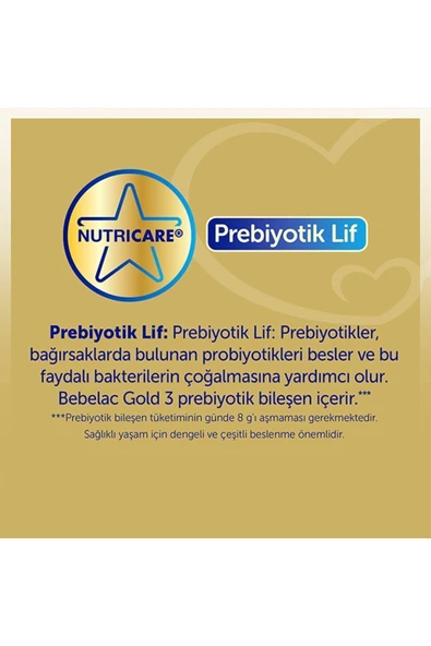 Bebelac Gold 3 Devam Sütü 800 Gr - Resim 7