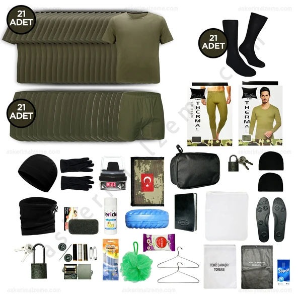 Askerimalzeme.com - 21'li Kışlık EKONOMİK  Jandarma Bedelli Asker Seti - Asker Kolisi - Askeri Malzeme ürün görseli 1