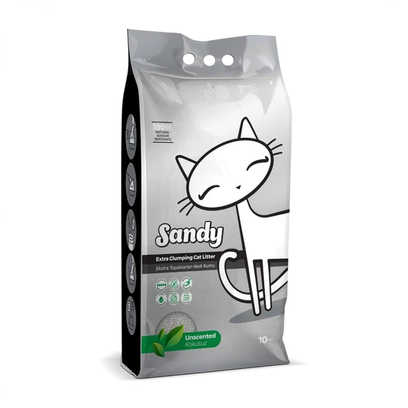 Sandy Unscented Kokusuz Kedi Kumu 10 Kg ürün görseli 1