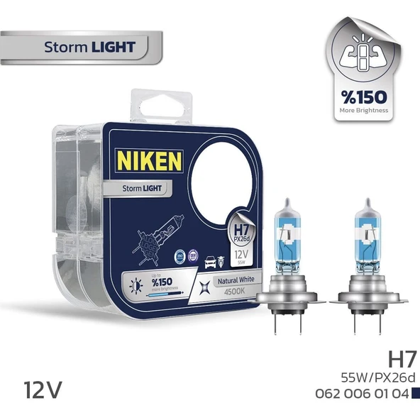 H7 12V 55W Halojen Ampul Storm Light PX26d Gün Işığı ürün görseli 1
