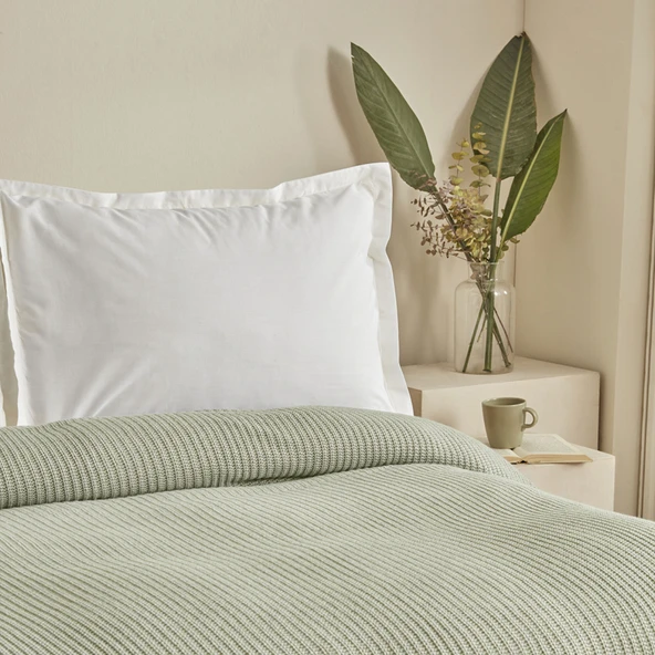 Karaca Home Cool Touch Çift Kişilik Triko Battaniye Yeşil - Resim 4