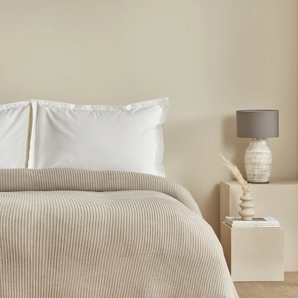 Karaca Home Cool Touch Çift Kişilik Triko Battaniye Gri - Resim 2