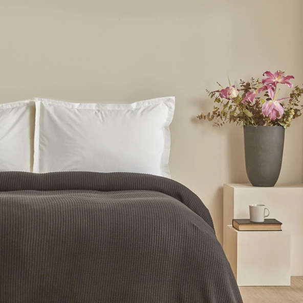 Karaca Home Cool Touch Çift Kişilik Triko Battaniye Siyah - Resim 2