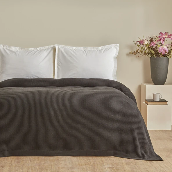 Karaca Home Cool Touch Çift Kişilik Triko Battaniye Siyah ürün görseli 1