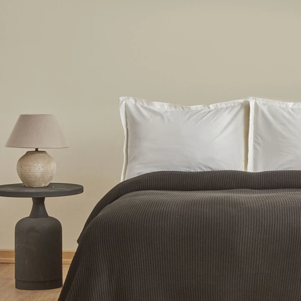 Karaca Home Cool Touch Çift Kişilik Triko Battaniye Siyah - Resim 3
