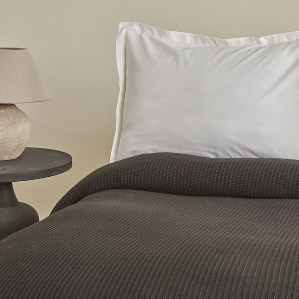 Karaca Home Cool Touch Çift Kişilik Triko Battaniye Siyah - Resim 5