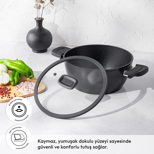 Emsan Diamente Derin Tencere 24 cm - Resim 2