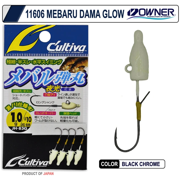 Cultiva JH-83G 3gr no6 Mebaru Dama Glow Lrf Jighead ürün görseli 1
