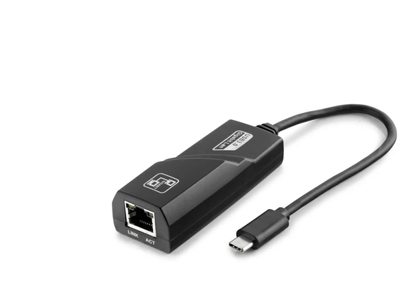 Type-C Usb Ethernet Adaptör 10/100 Mbps - Siyah HDX5275 ürün görseli 1