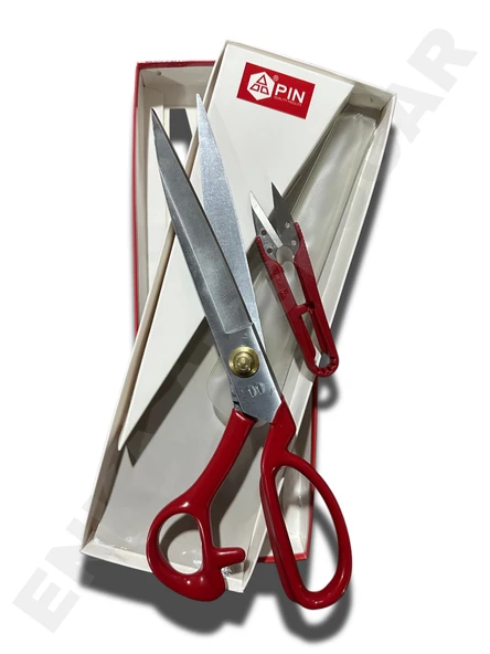 PIN - 1114 11 INC KIRMIZI SAPLI ÇELİK GÖVDE PROFESYONEL TERZİ MAKASI ürün görseli 1