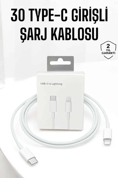 Iphone Uyumlu İOS Uyumlu Lightning Hızlı Şarj Tye C Lightning Şarj Kablosu ürün görseli 1