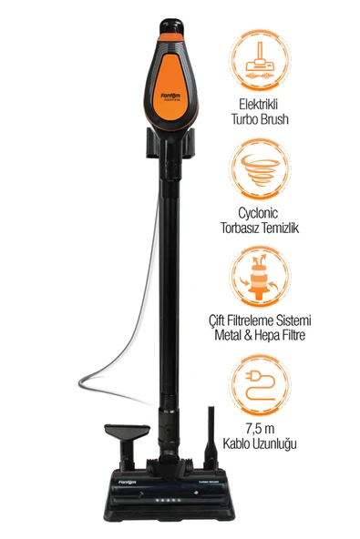 Fantom P6000 Pluto Dikey Elektrikli Süpürge -Siyah ürün görseli 1