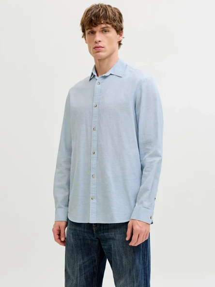 Jack Jones Summer Lınen Blent Regular Fit Erkek Gömlek 12289174 ürün görseli 1