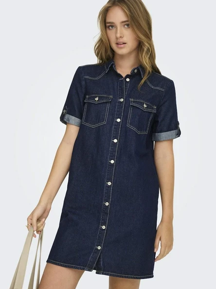 Only Lısa Denim Kadın Elbise 15353176 - Resim 2