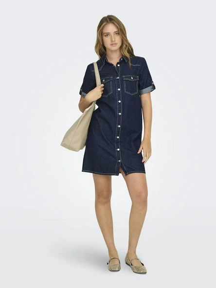 Only Lısa Denim Kadın Elbise 15353176 - Resim 3