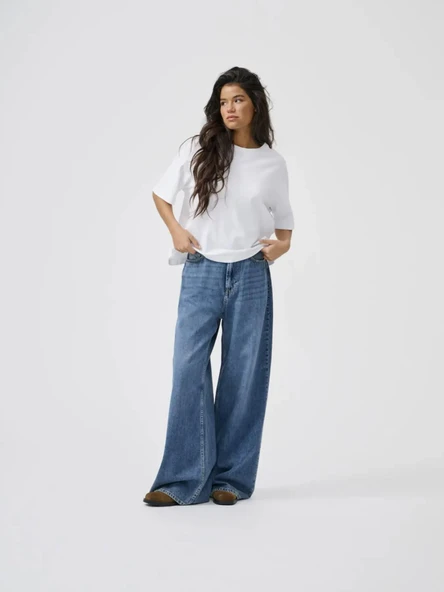 Only Sılky Soft Wide Leg Kadın Jean Pantolon 15369052 ürün görseli 1
