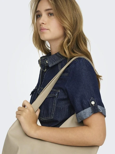 Only Lısa Denim Kadın Elbise 15353176 - Resim 5