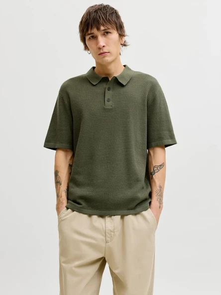 Jack Jones George Regular Fit Polo Yaka Triko Erkek Tişört 12268281 ürün görseli 1