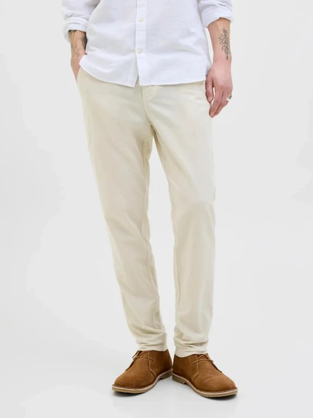 Jack Jones Tace Summer Lınen Blend Tapared Fit Erkek Chino Pantolon 12248604 ürün görseli 1