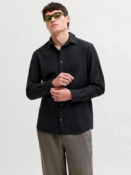 Jack Jones Summer Lınen Blent Regular Fit Erkek Gömlek 12289174 ürün görseli 1