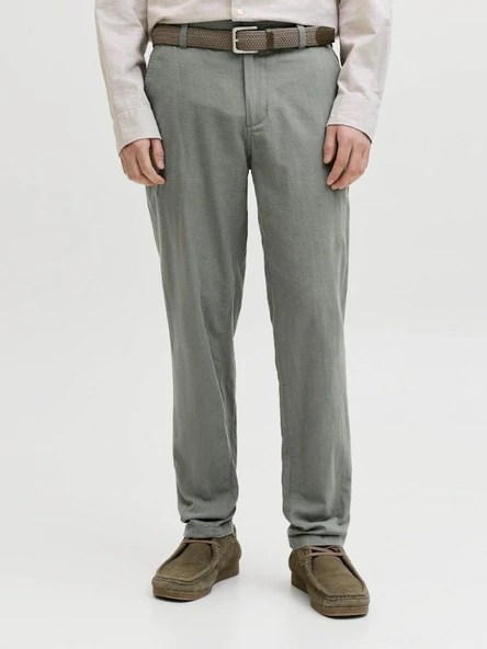 Jack Jones Tace Summer Lınen Blend Tapared Fit Erkek Chino Pantolon 12248604 ürün görseli 1
