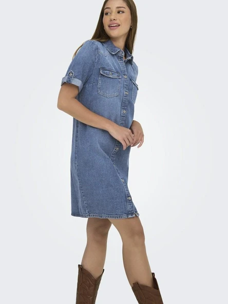 Only Lısa Denim Kadın Elbise 15353176 - Resim 2