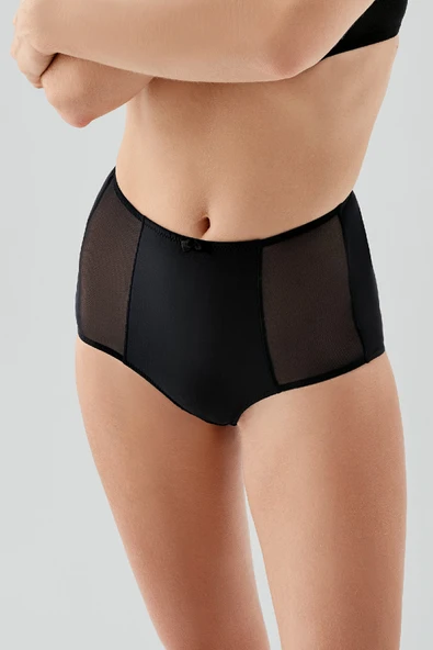 New Bra 9304 Bayan Yüksek Bel Korseli Külot Siyah ürün görseli 1