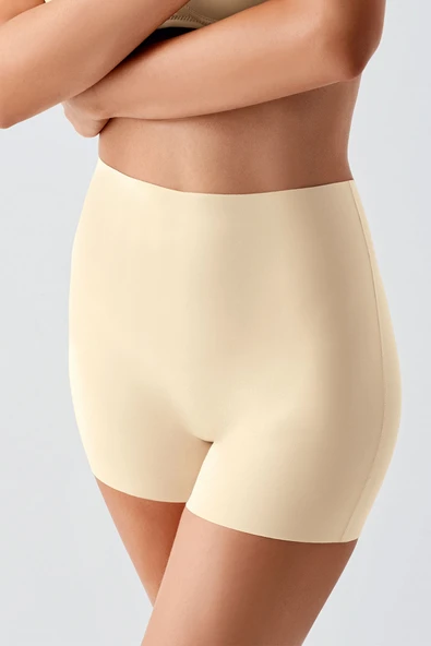 New Bra 9205 Bayan Lazer Kesim Şort Ten - Resim 3