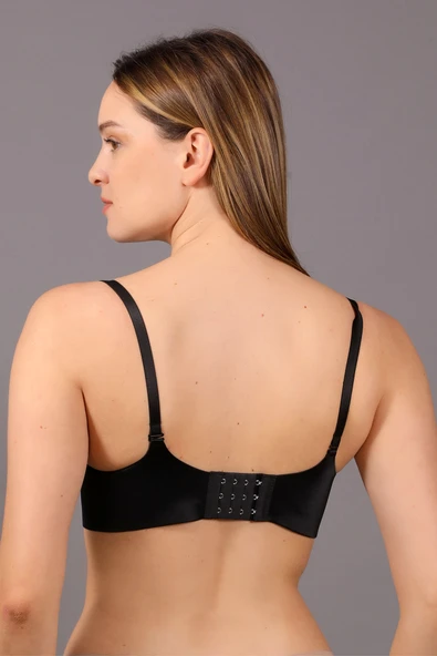 New Bra 6045 Bayan Lazer Kesim Çift Destekli Sütyen Siyah ürün görseli 1