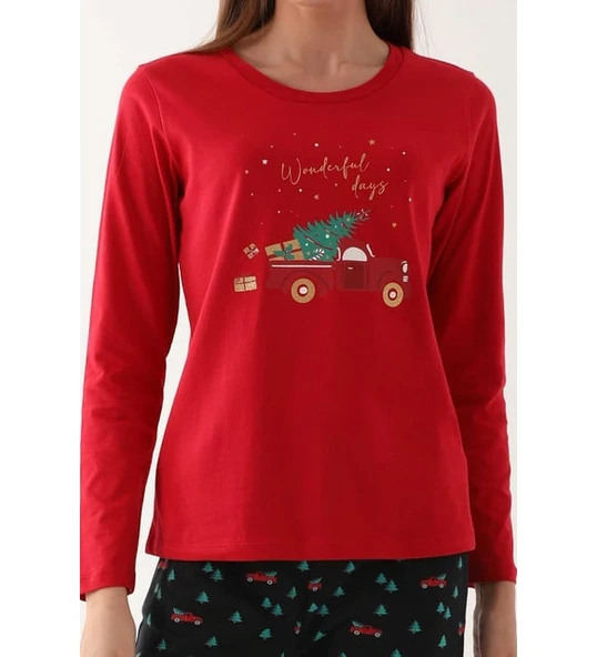 Arnetta 2601-S Bayan Yılbaşı Pijama Takımı - Resim 2