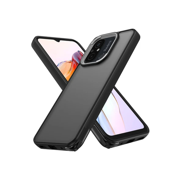 Newface Xiaomi Redmi 12C Kılıf Elegant Kapak - Siyah ürün görseli 1