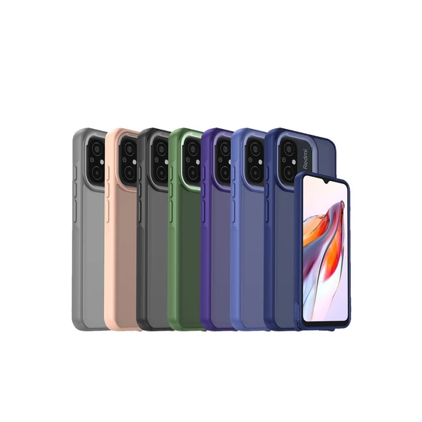 Newface Xiaomi Redmi 12C Kılıf Elegant Kapak - Siyah - Resim 2
