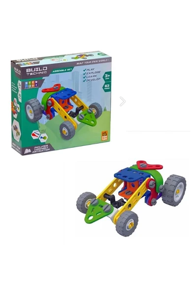 Build Technic Set, 63 Parça Tak-sök Ralli Arabası Block Yapı Seti ürün görseli 1