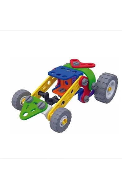 Build Technic Set, 63 Parça Tak-sök Ralli Arabası Block Yapı Seti - Resim 2