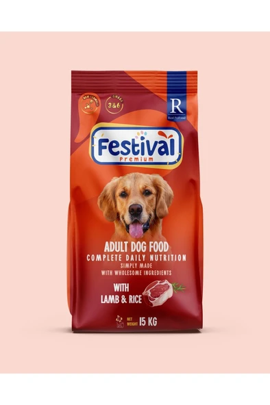FESTİVAL Yetişkin Köpek Maması Kuzu Etli & Pirinçli- Adult Dog Food Lamb & Rice- 15 Kg ürün görseli 1