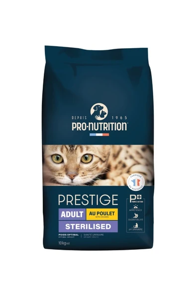Pro Nutrition Prestige Adult Sterilised Yetişkin Kısırlaştırılmış Tavuklu Kedi Maması 10 Kg ürün görseli 1