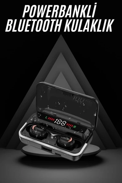 Bluetooth Kulaklık Dijital Şarj Göstergeli Powerbankli Bass Özellikli Kablosuz Kulakiçi 5.1 Mikrofonlu ürün görseli 1