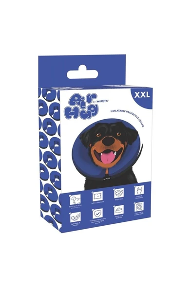 M-PETS AIR HUG ŞİŞİRİLEBİLİR KORUYUCU YAKA TASMA (XXL) ürün görseli 1