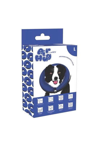M-PETS AIR HUG ŞİŞİRİLEBİLİR KORUYUCU YAKA TASMA (L) ürün görseli 1