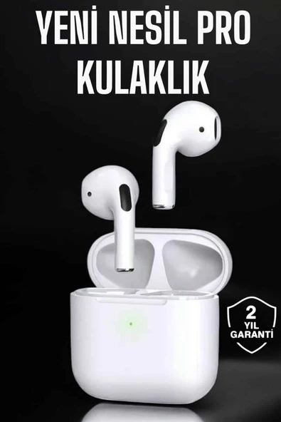 Beyaz Yeni Nesil Pro Bluetooth Kulaklık Yüksek Ses Kaliteli ANC Özelliği ürün görseli 1
