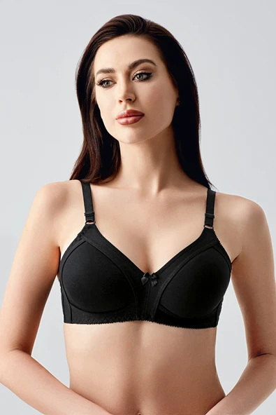 New Bra 1750 Kadın Dolgusuz Toparlayıcı Sütyen Siyah ürün görseli 1