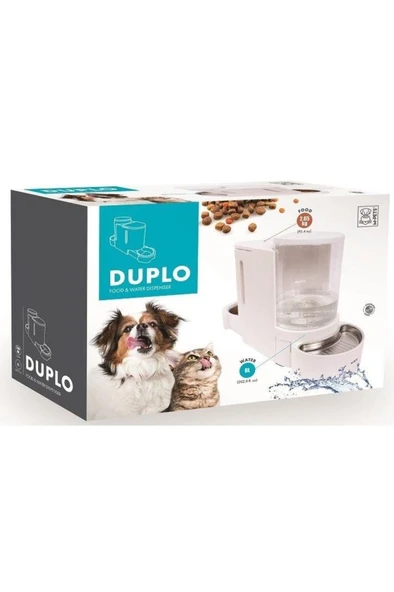 M-PETS Duplo Mama Ve Su Kabı Hazneli Whıte 6l/2.65kg ürün görseli 1