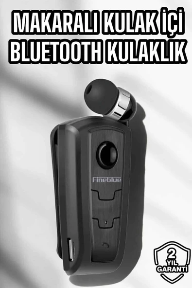 Makaralı Bluetooth Kulaklık Kulak İçi Android iOS Uyumlu Titreşimli ürün görseli 1