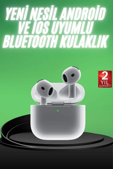 Yeni Nesil Bluetooth Kulaklık Beyaz Çağrı Cevaplayabilen Kablosuz ürün görseli 1