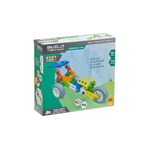 s Roy Toy Sök Tak Araçlar Buggy 72 Parça 3+ Yaş Üzeri Çocuklar Için Kendin Yap Oyun Seti ürün görseli 1