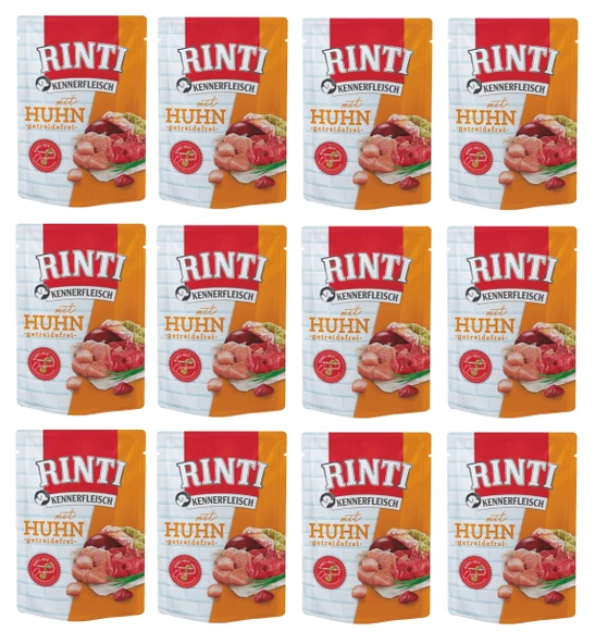 Rinti Pouch Tavuklu Köpek Yaş Mama 400 Gr. X 12 Adet ürün görseli 1
